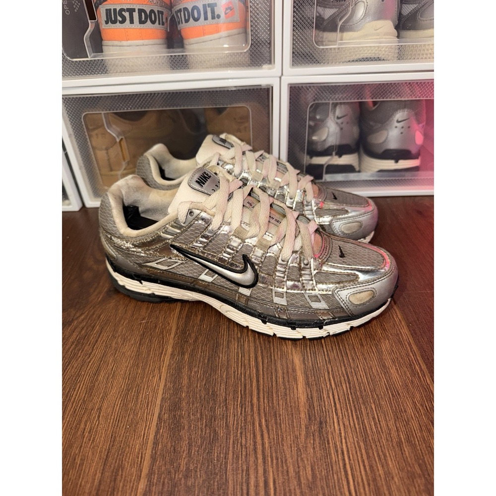 Nike P-6000 Metallic Silver Metallic Silver CN0149-001 Mens Size 6 Sneaker